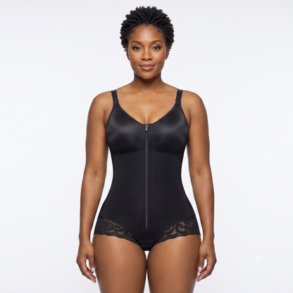 Zentriq SculptFit™ Front-Zip Tummy Control Bodysuit
