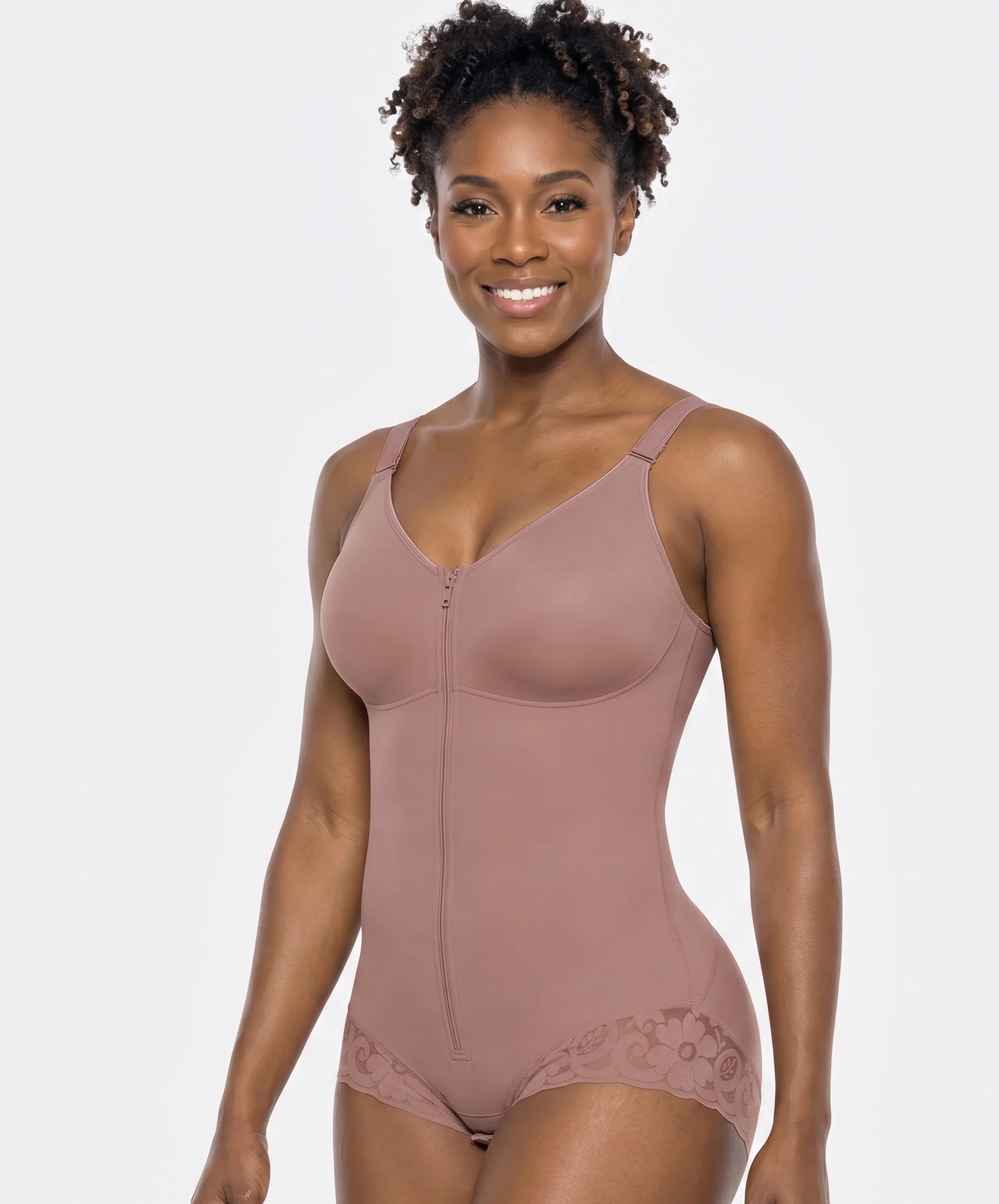 Zentriq SculptFit™ Front-Zip Tummy Control Bodysuit