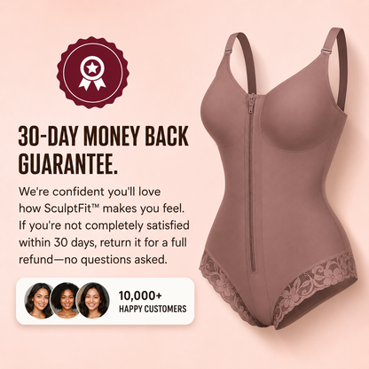 Zentriq SculptFit™ Front-Zip Tummy Control Bodysuit