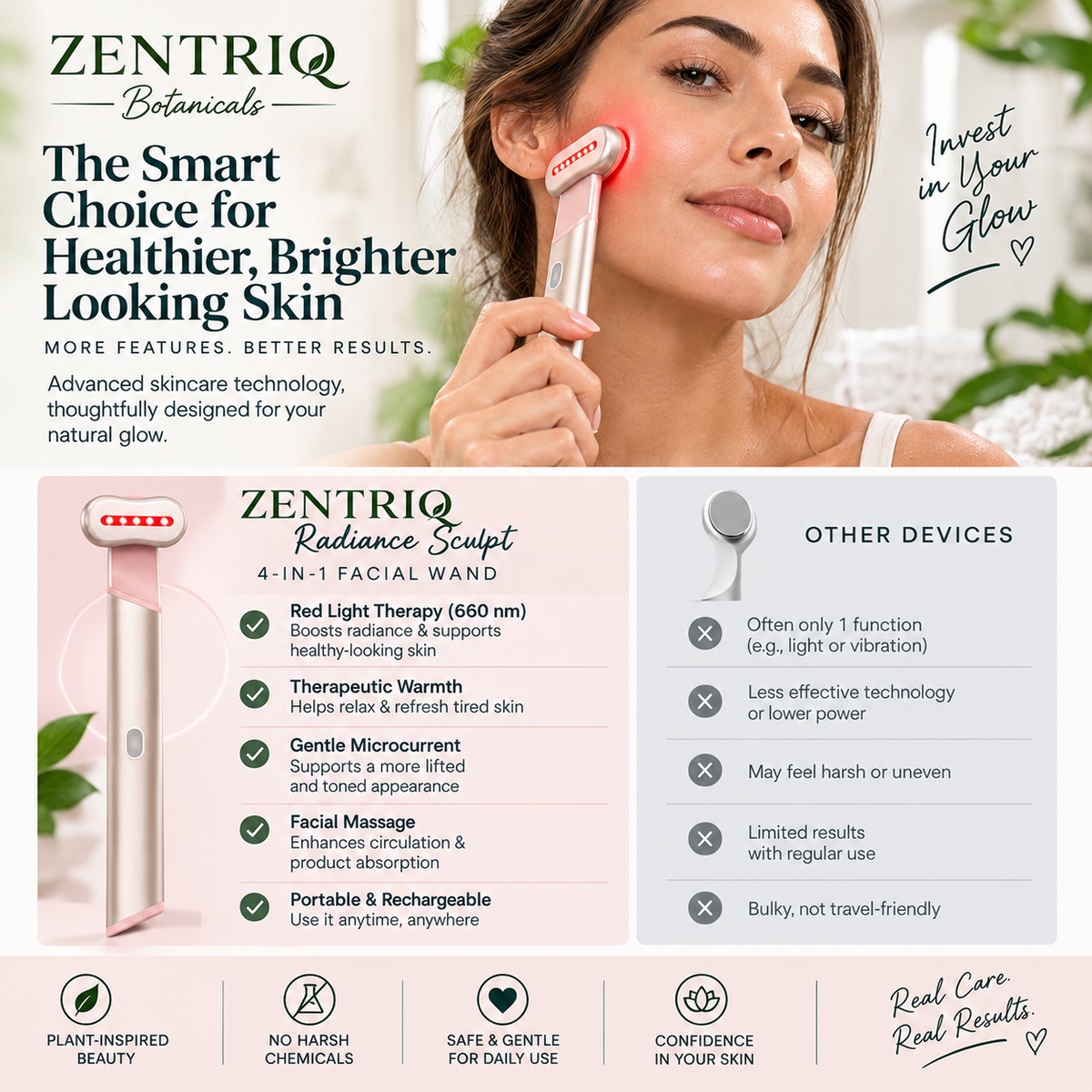 Zentriq™ Radiance Sculpt 4-in-1 Facial Wand